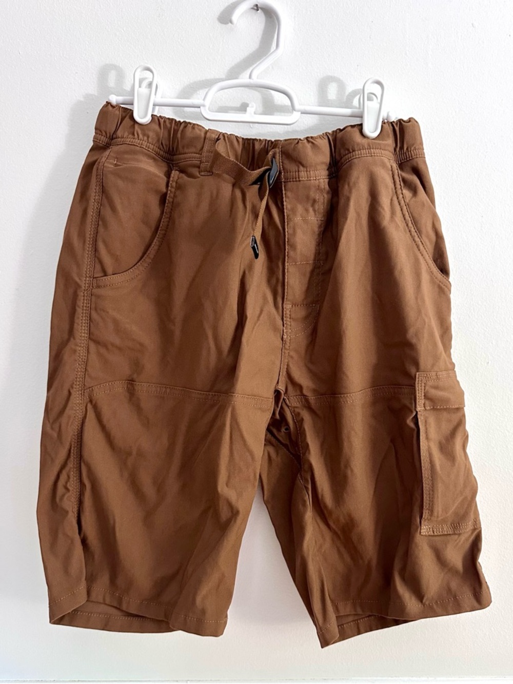 Prana Stretch Zion Hiking Shorts Men's Small Brown Cargo Belted Outdoor